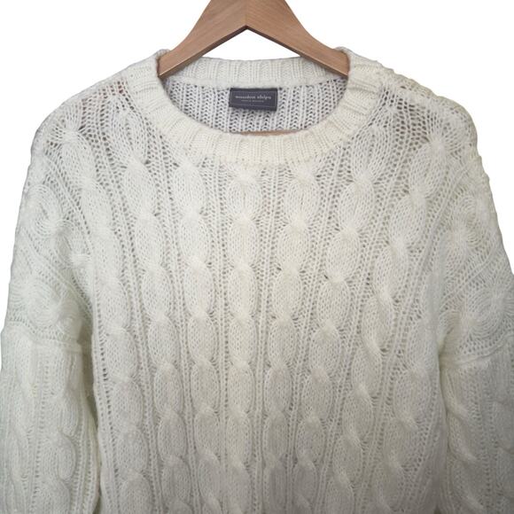 Wooden Ships Cable Knit Sweater In White Size S/M - Picture 4 of 10